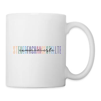 examinierte Steuerfachangestellte - buntes Design - Tasse - Weiß - Rechts