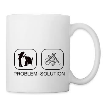 Stricken Häkeln Schneider Schneiderin Strickerin - Tasse - Weiß - Rechts