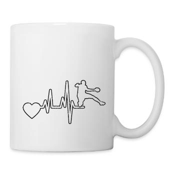 Handballspieler Handballfan Handballteam Handball - Tasse - Weiß - Rechts