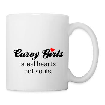 Les filles rondes volent des cœurs pas des âmes - Mug blanc - blanc - Droite