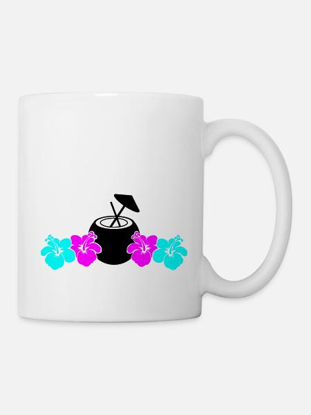 Hibiscus Kokus - Mug blanc - blanc