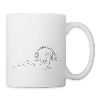 Headphones Music Love - Tasse - Weiß - Rechts