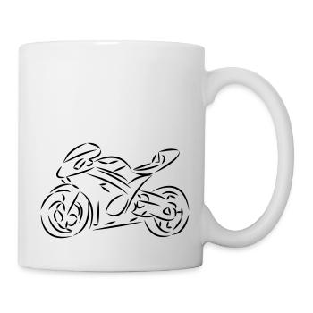 Superbike - Motorrad - Tasse - Weiß - Rechts