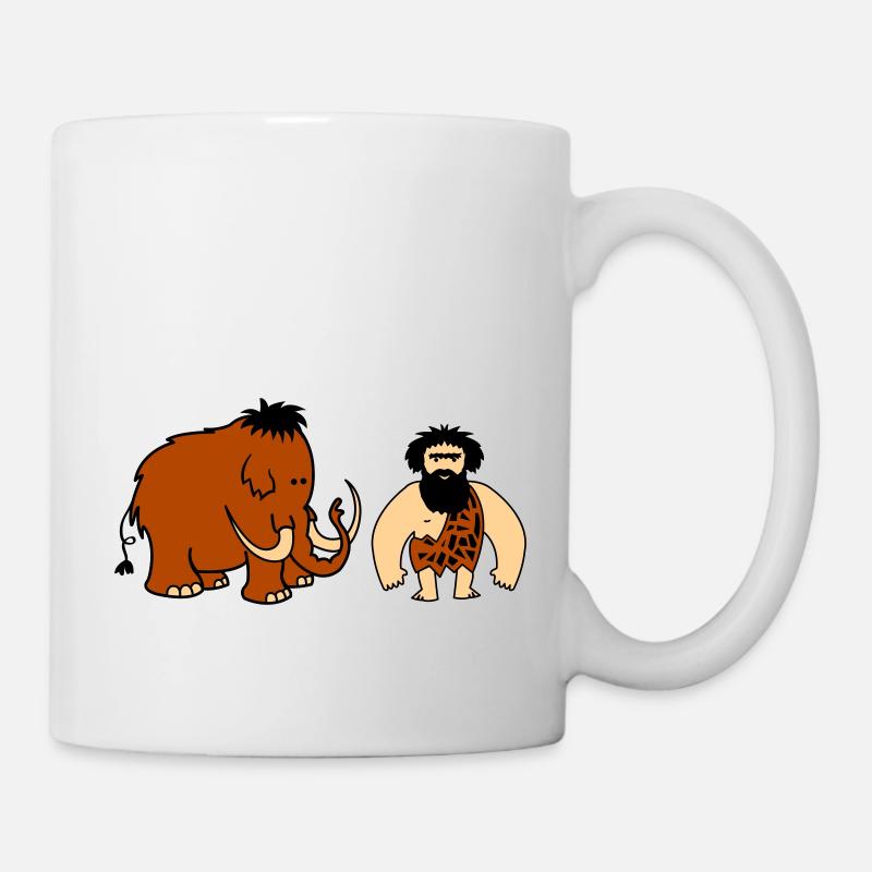 Homme des cavernes mammouth - Mug blanc - blanc