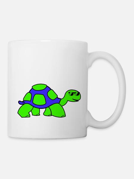 cool turtle - Tasse - Weiß