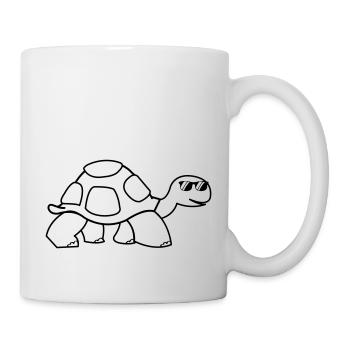 cool turtle - Tasse - Weiß - Rechts