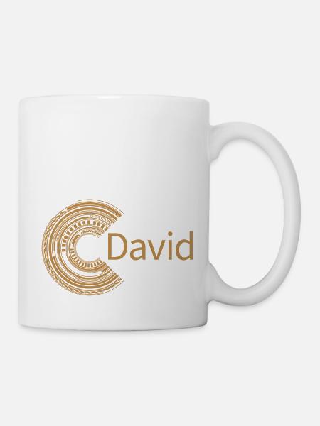 Für David - Tasse - Weiß