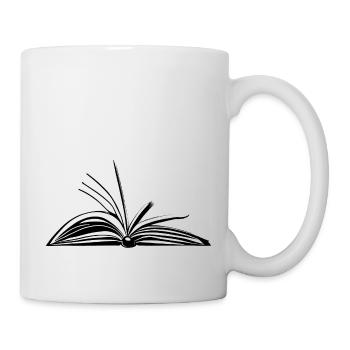 Buch Lesen Bücher Leser Buchliebhaber Geschenk - Tasse - Weiß - Rechts
