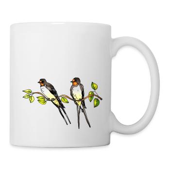 Vögel - Tasse - Weiß - Rechts