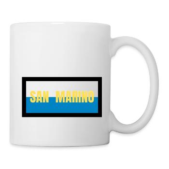 San Marino Flagge Farben - Tasse - Weiß - Rechts