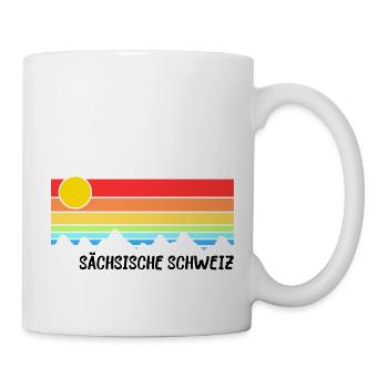 Sächsische Schweiz Gebirge Urlaub Idee - Tasse - Weiß - Rechts
