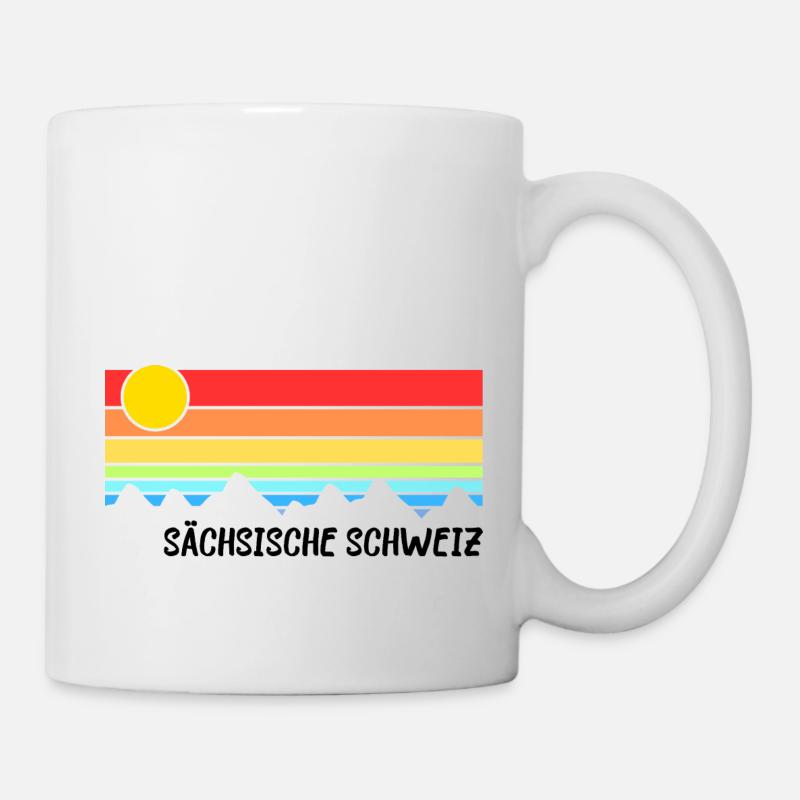 Sächsische Schweiz Gebirge Urlaub Idee - Tasse - Weiß
