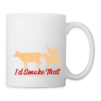 I'd Smoke That Smoker BBQ Grilling - Tasse - Weiß - Rechts