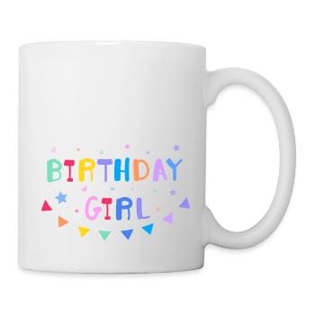 TYPO DE FILLE D’ANNIVERSAIRE - Mug blanc - blanc - Droite
