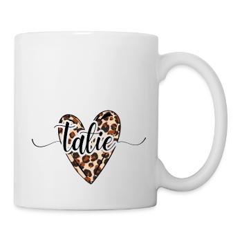Tatie coeur léopard tendance - Mug blanc - blanc - Droite