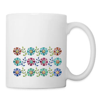 Blumen - Tasse - Weiß - Rechts