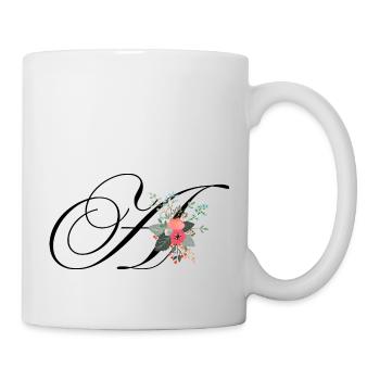 Brief an Blumen - Tasse - Weiß - Rechts