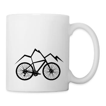 Mountain bike schwarz - Tasse - Weiß - Rechts