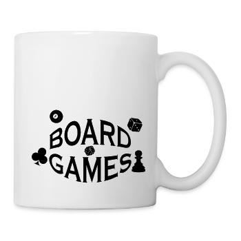 boardgame chess backgammon game night - Tasse - Weiß - Rechts