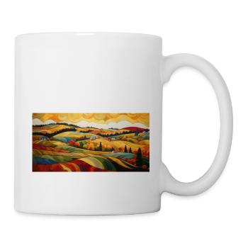 Sanfte Hügel - Tasse - Weiß - Rechts