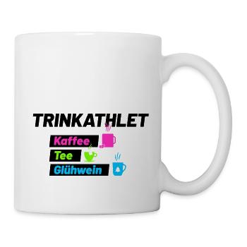 Trinkathlet schwarz - Tasse - Weiß - Rechts