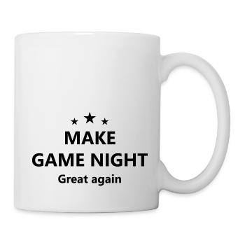 boardgame chess backgammon game night - Tasse - Weiß - Rechts