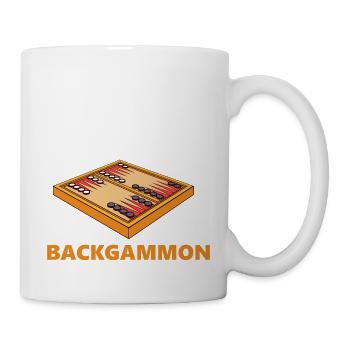 boardgame chess backgammon game night - Tasse - Weiß - Rechts
