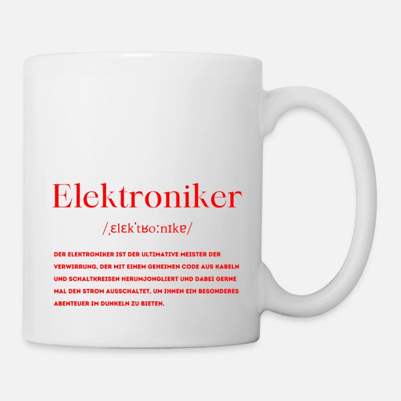 Elektroniker Definition - Tasse - Weiß