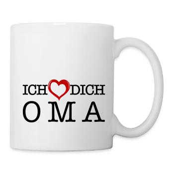 Ich liebe dich oma - Tasse - Weiß - Rechts