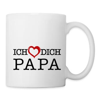 Ich liebe dich Papa - Tasse - Weiß - Rechts