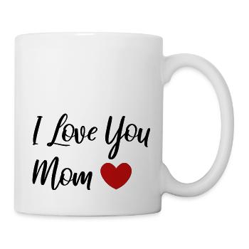 I Love Mom - Inscription pour les cadeaux de maman - Mug blanc - blanc - Droite