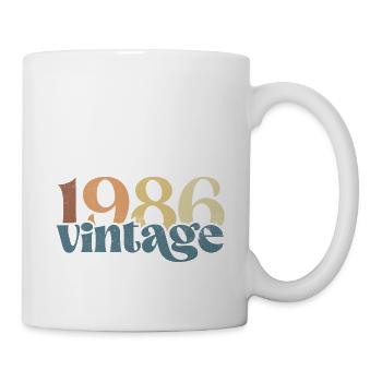 Vintage 1986 - Tasse - Weiß - Rechts