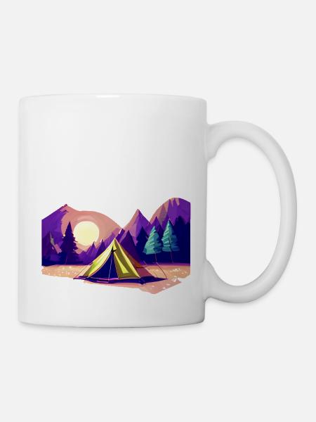 Camping Gift Caravan Camp Camping Camper Camping-car - Mug blanc - blanc