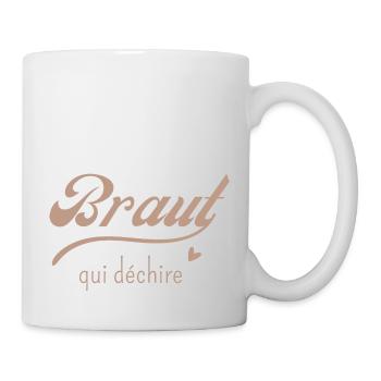 Braut qui déchire - la mariée - Mug blanc - blanc - Droite