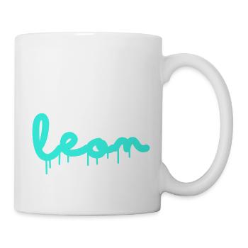 Name Leon - Tasse - Weiß - Rechts
