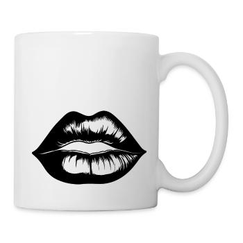 Lèvres, bouche, baisers lèvres - Mug blanc - blanc - Droite