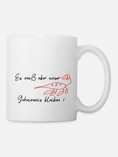 Geheimnis, Überraschung - Tasse - Weiß