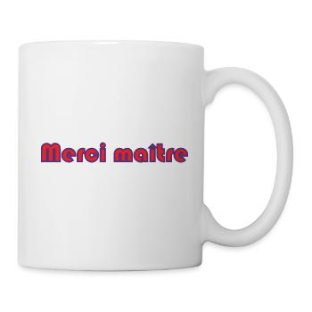 MAÎTRE. MERCI. MERCI MAÎTRE. MAITRE. CADEAU MAÎTRE - Mug blanc - blanc - Droite