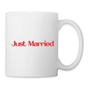 ICH LIEBE DICH. PAAR. ICH HABE GERADE GEHEIRATET. Junggesellinnenabschied. LIEBE - Tasse - Weiß - Rechts