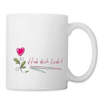 hab dich lieb Herz - Tasse - Weiß - Rechts