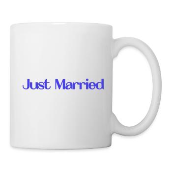 JUST MARRIED. bachelorette party. LOVE. SAINT VALENTINE. COUPLE. - Mug - white - Right