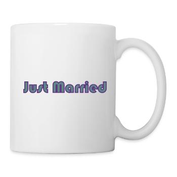 JUST MARRIED. bachelorette party. LOVE. SAINT VALENTINE. COUPLE. - Mug - white - Right