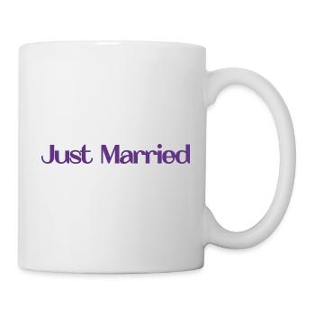 JUST MARRIED. bachelorette party. LOVE. SAINT VALENTINE. COUPLE. - Mug - white - Right