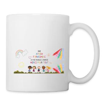Une ATSEM formidable çà ne s'oublie pas - Mug blanc - blanc - Droite