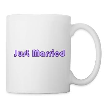 JUST MARRIED. bachelorette party. LOVE. SAINT VALENTINE. COUPLE. - Mug - white - Right