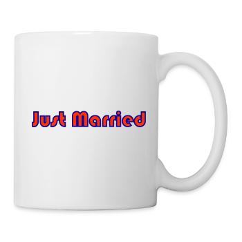 PAAR. ICH HABE GERADE GEHEIRATET. Junggesellinnenabschied. HEILIGER VALENTINSTAG. MARIES - Tasse - Weiß - Rechts