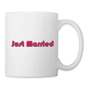 PAAR. ICH HABE GERADE GEHEIRATET. Junggesellinnenabschied. HEILIGER VALENTINSTAG. MARIES - Tasse - Weiß - Rechts