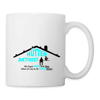 Hüttenaktivist - Wirte Theke - Tasse - Weiß - Rechts