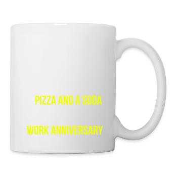 Anniversaire de travail Chef Pizza Disant anglais - Mug blanc - blanc - Droite