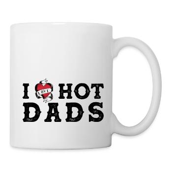 Ich liebe meine heißen Väter Ich Herz Meine Heißen Väter Vintage - Tasse - Weiß - Rechts